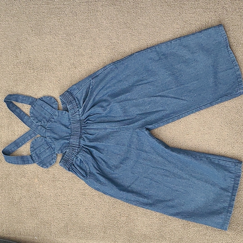 dark denim Mickey Mouse overalls